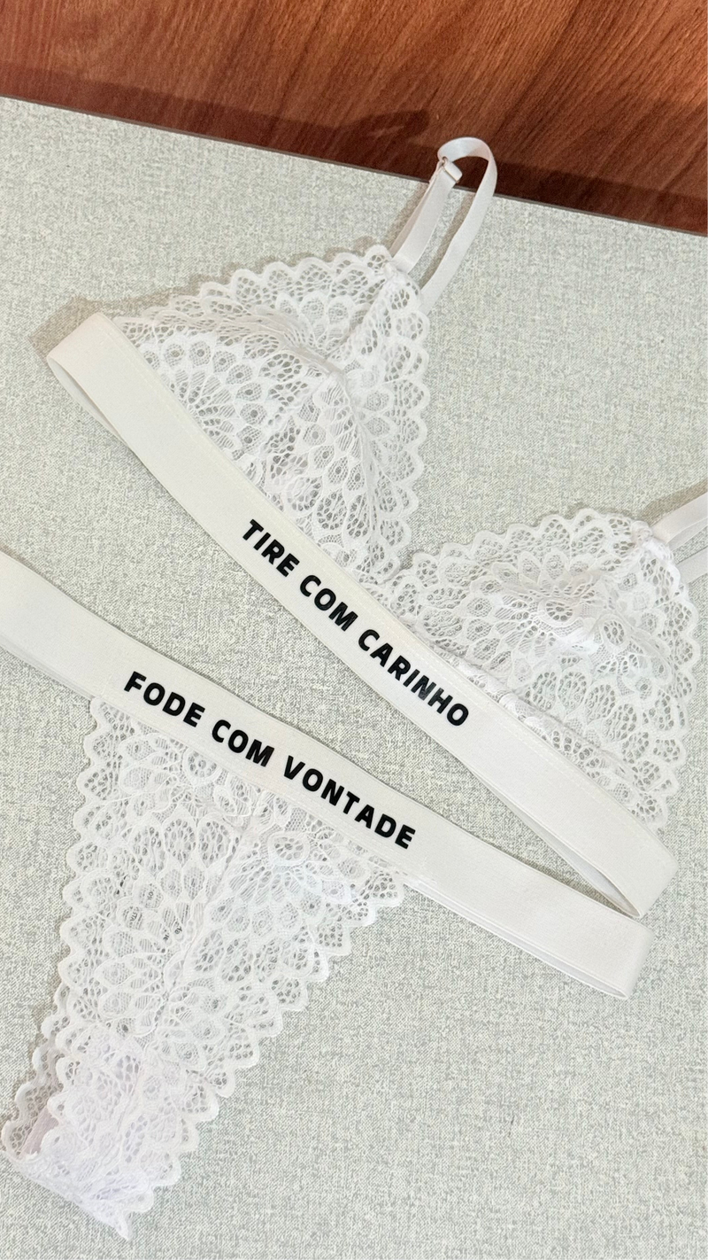 Conjunto Frase - TIRE COM CARINHO/FODE COM VONTADE