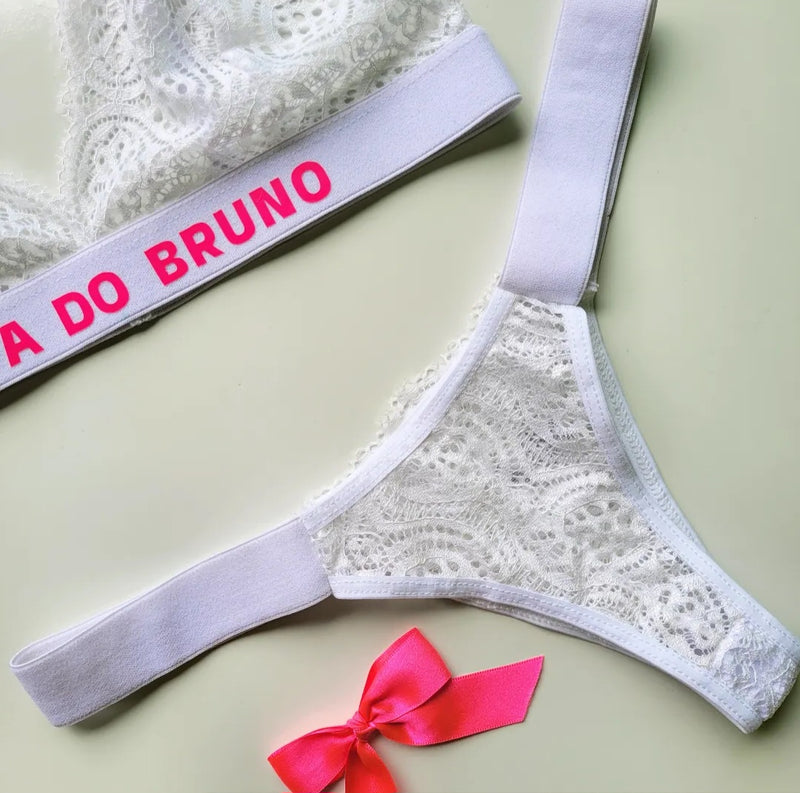 Conjunto Kiara c/ SUTIÃ PERSONALIZADO - (LER A DESCRIÇÃO) Escolha a sua frase.