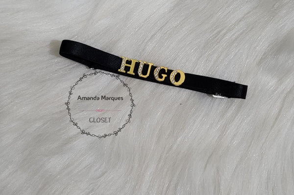 Gargantilha/Choker personalizada (ATÉ 10 LETRAS - Ler a descrição do anúncio)